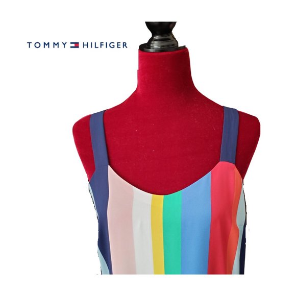 Tommy Hilfiger Dresses & Skirts - Tommy Hilfiger Rainbow Colored Sleeveless Dress SM
